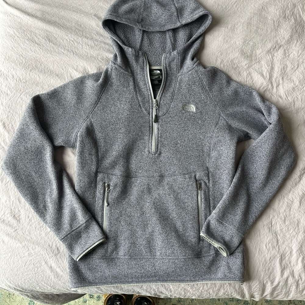 North face quarter zip hoodie - medium